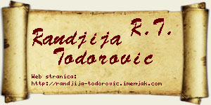 Ranđija Todorović vizit kartica